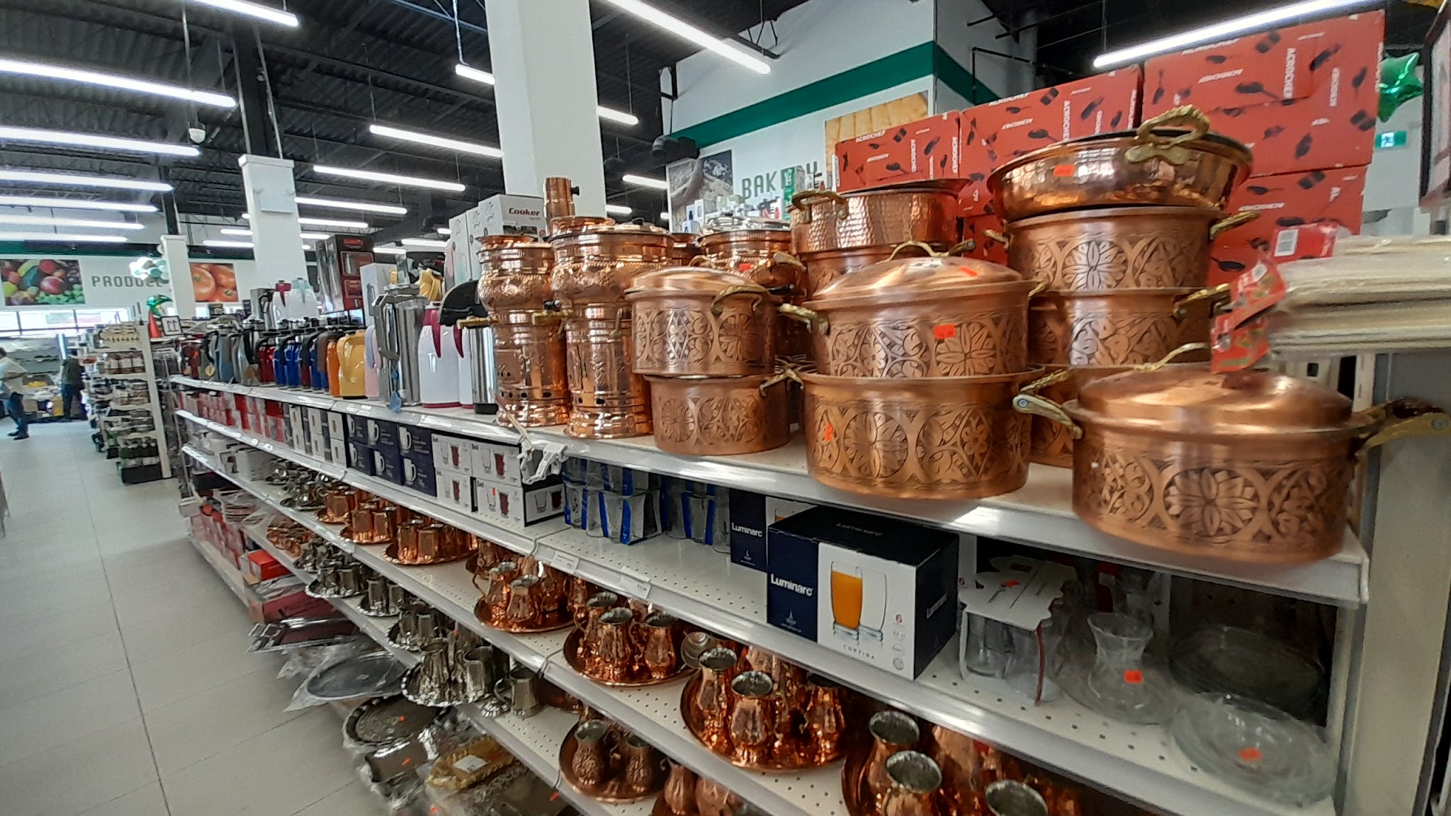 Traditional copper cookware and tea sets